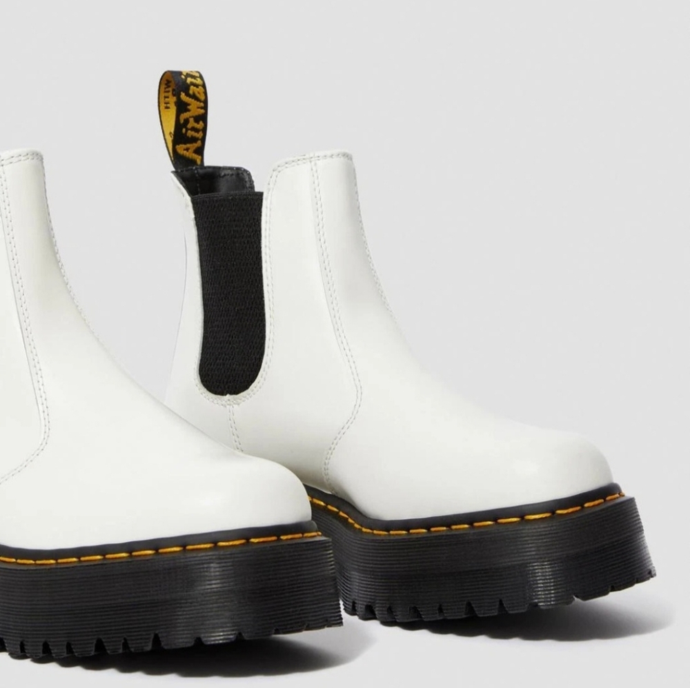 Dr. Martens White and Black Boots Size 8 - Picture 10 of 17